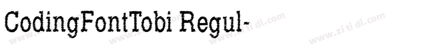 CodingFontTobi Regul字体转换